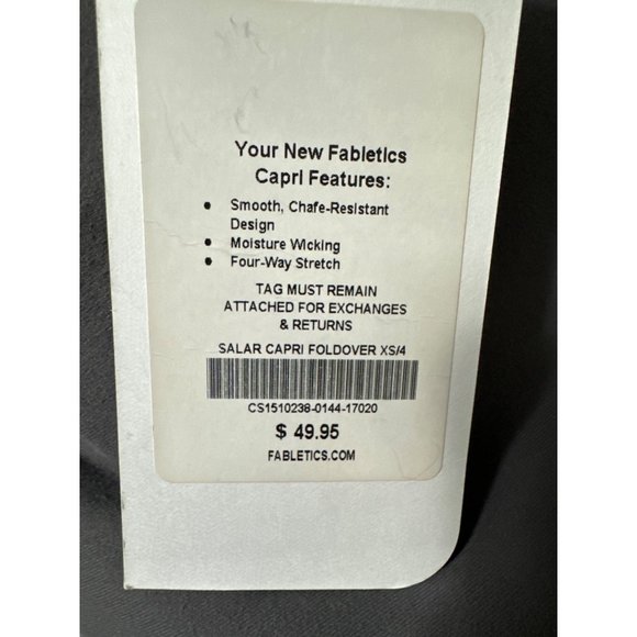 Fabletics Salar Powerhold Fold Over Capri Leggings Gray Size XS 4 NEW NWT - Picture 2 of 10